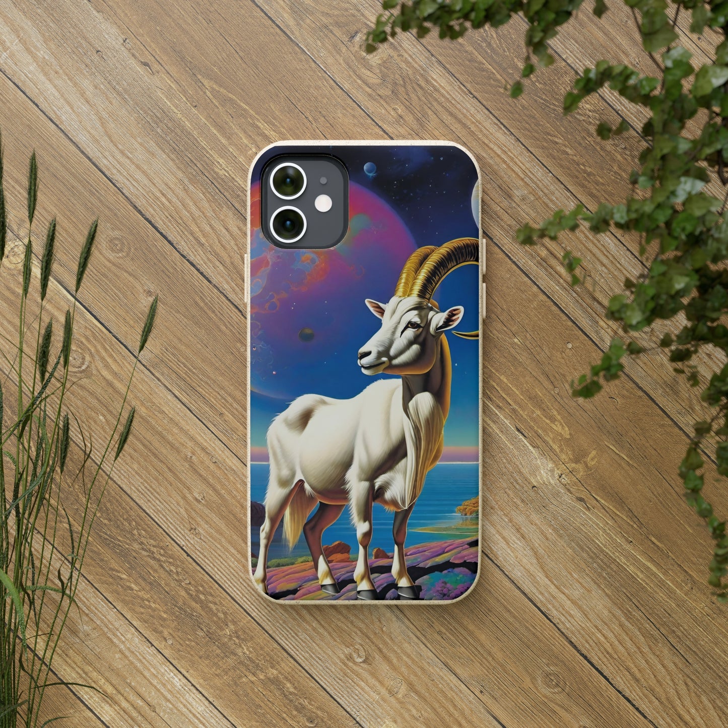 Goat of Mountain and Sea Eco Elegance Biodegradable Cases 🌱