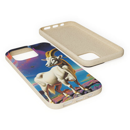 Goat of Mountain and Sea Eco Elegance Biodegradable Cases 🌱