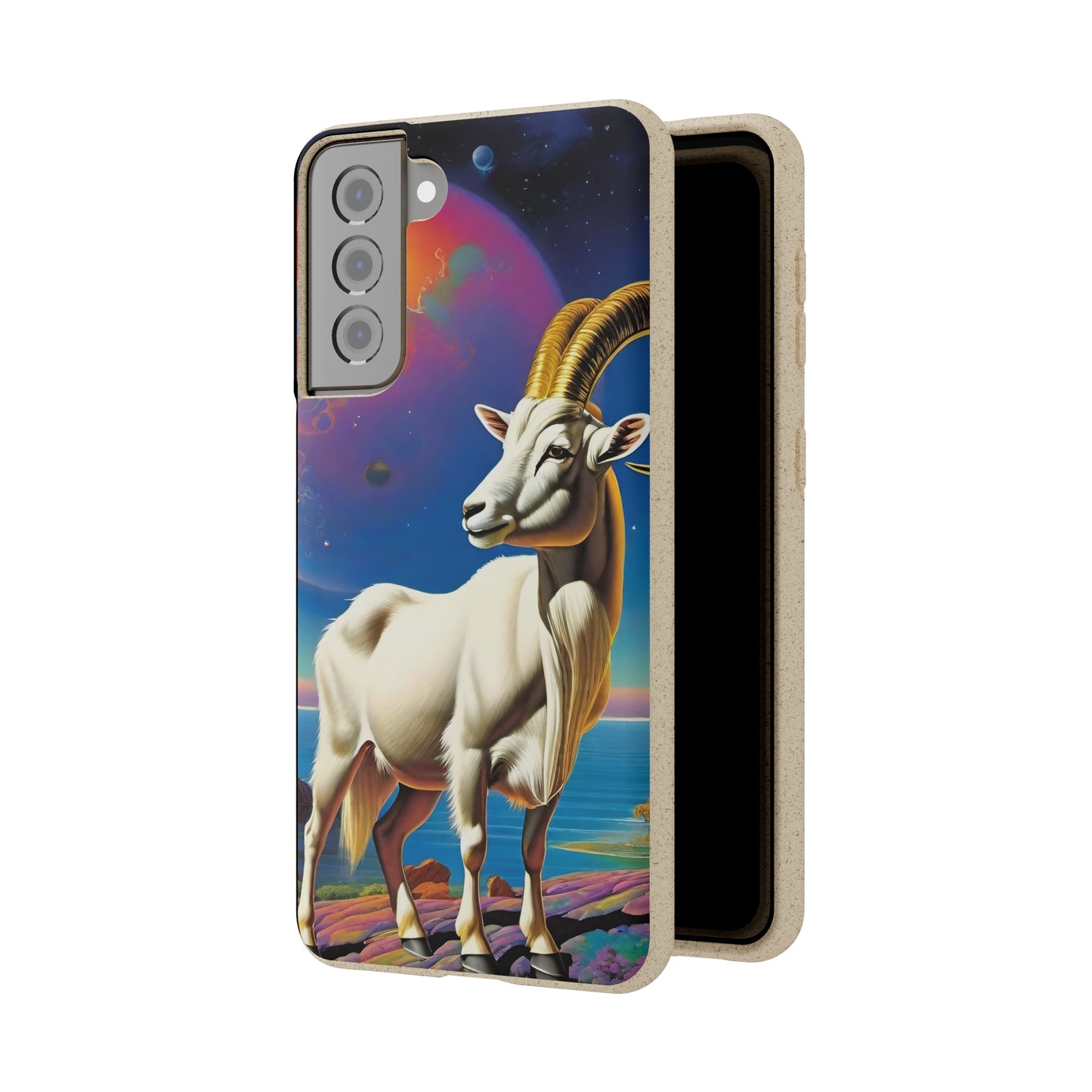 Goat of Mountain and Sea Eco Elegance Biodegradable Cases 🌱