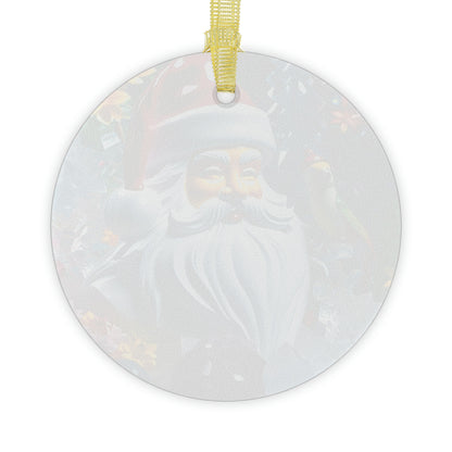 Pacific Santa Smiles Glass Ornament