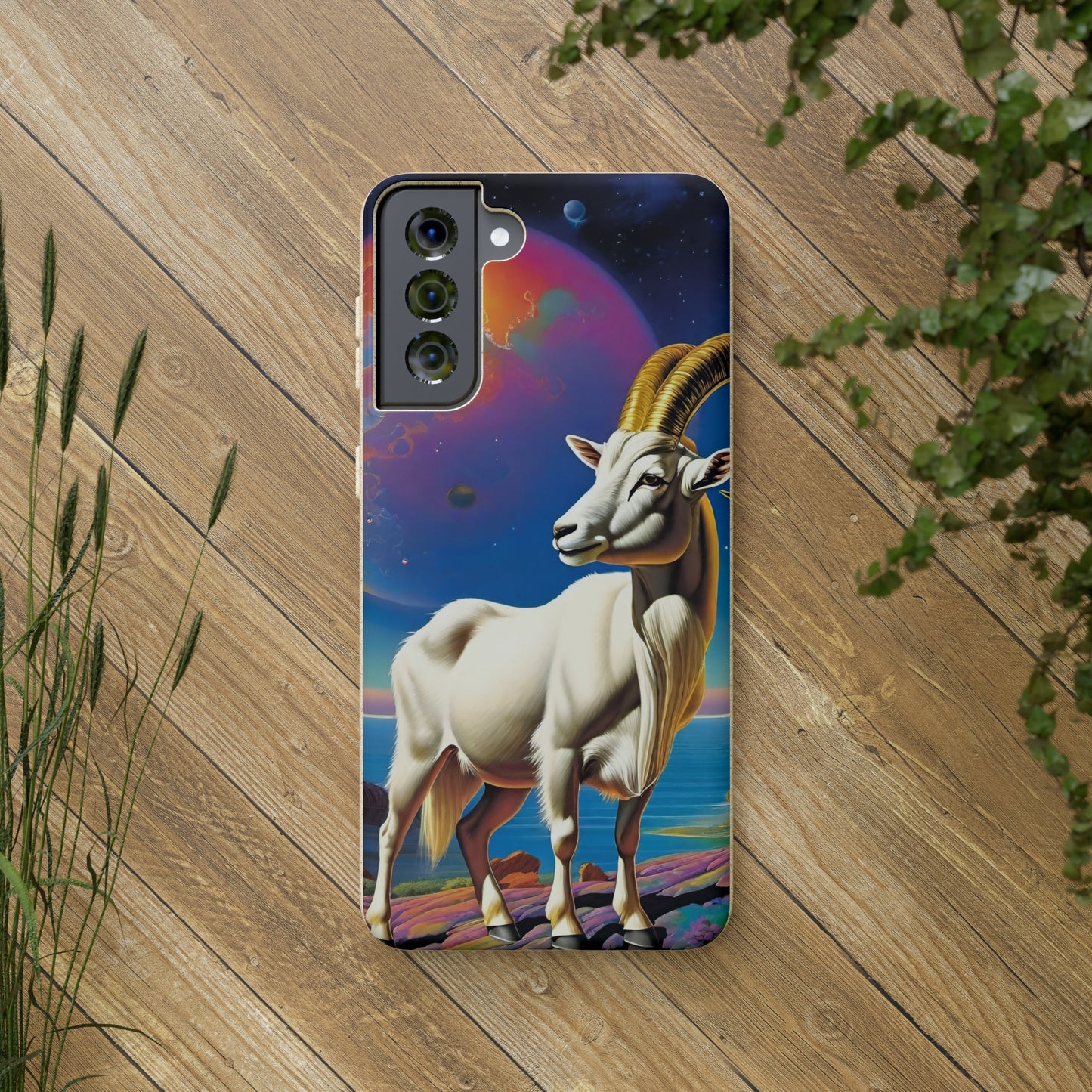 Goat of Mountain and Sea Eco Elegance Biodegradable Cases 🌱