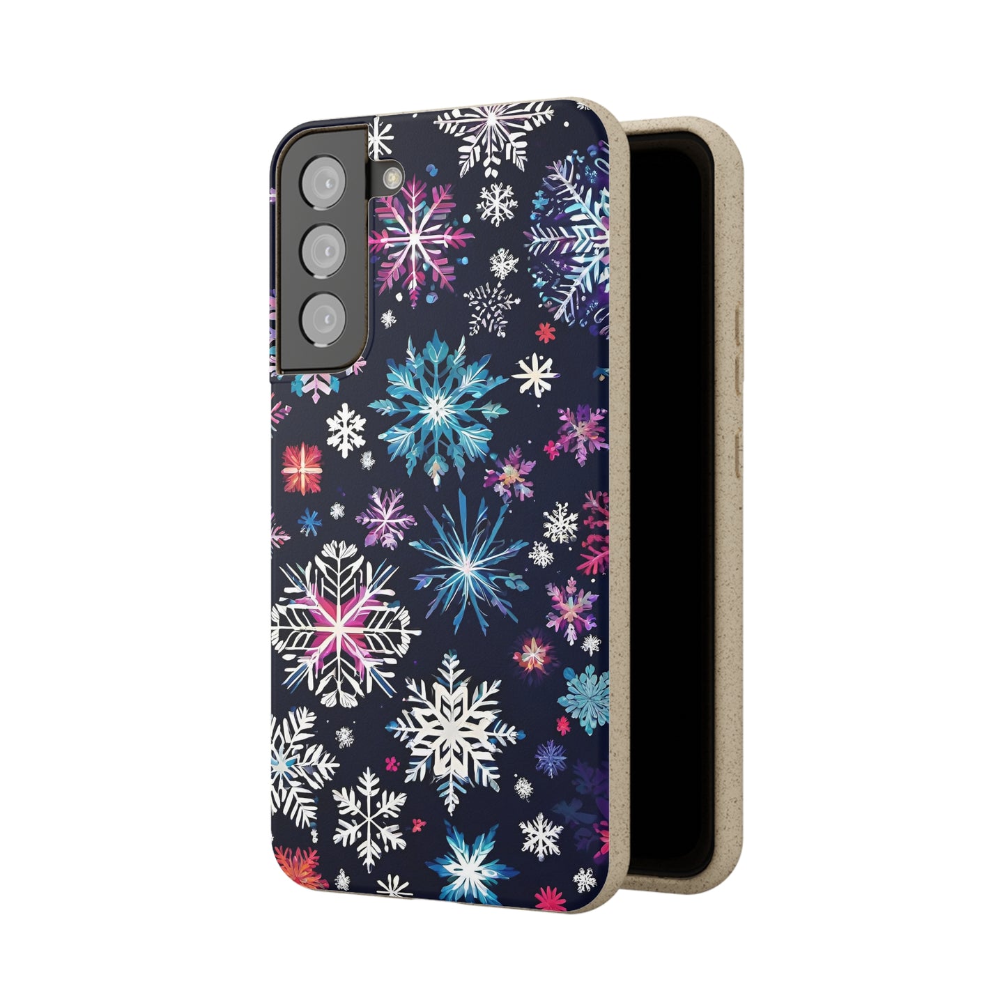 Elegant Snowflakes EcoElegance Biodegradable Cases 🌱