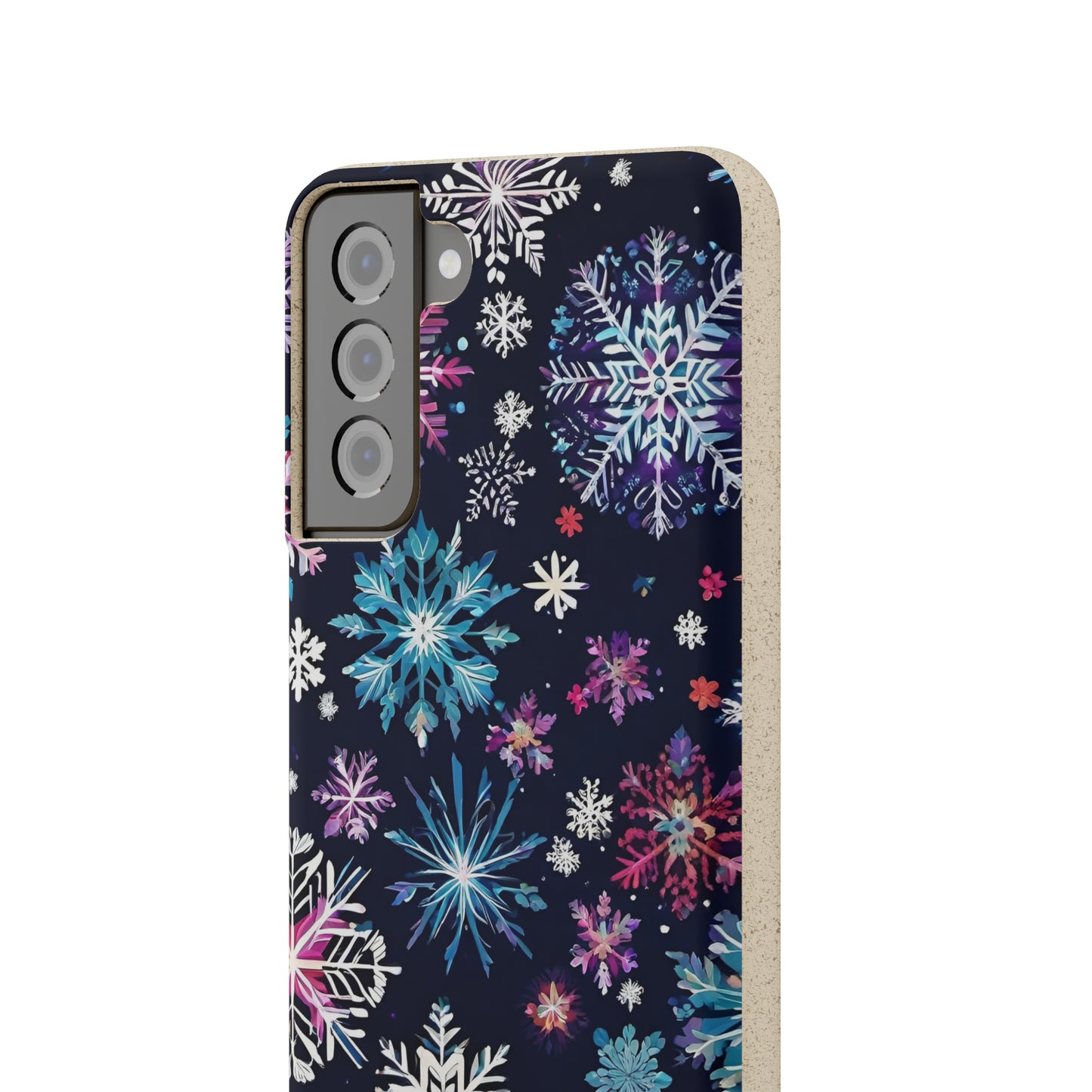 Elegant Snowflakes EcoElegance Biodegradable Cases 🌱