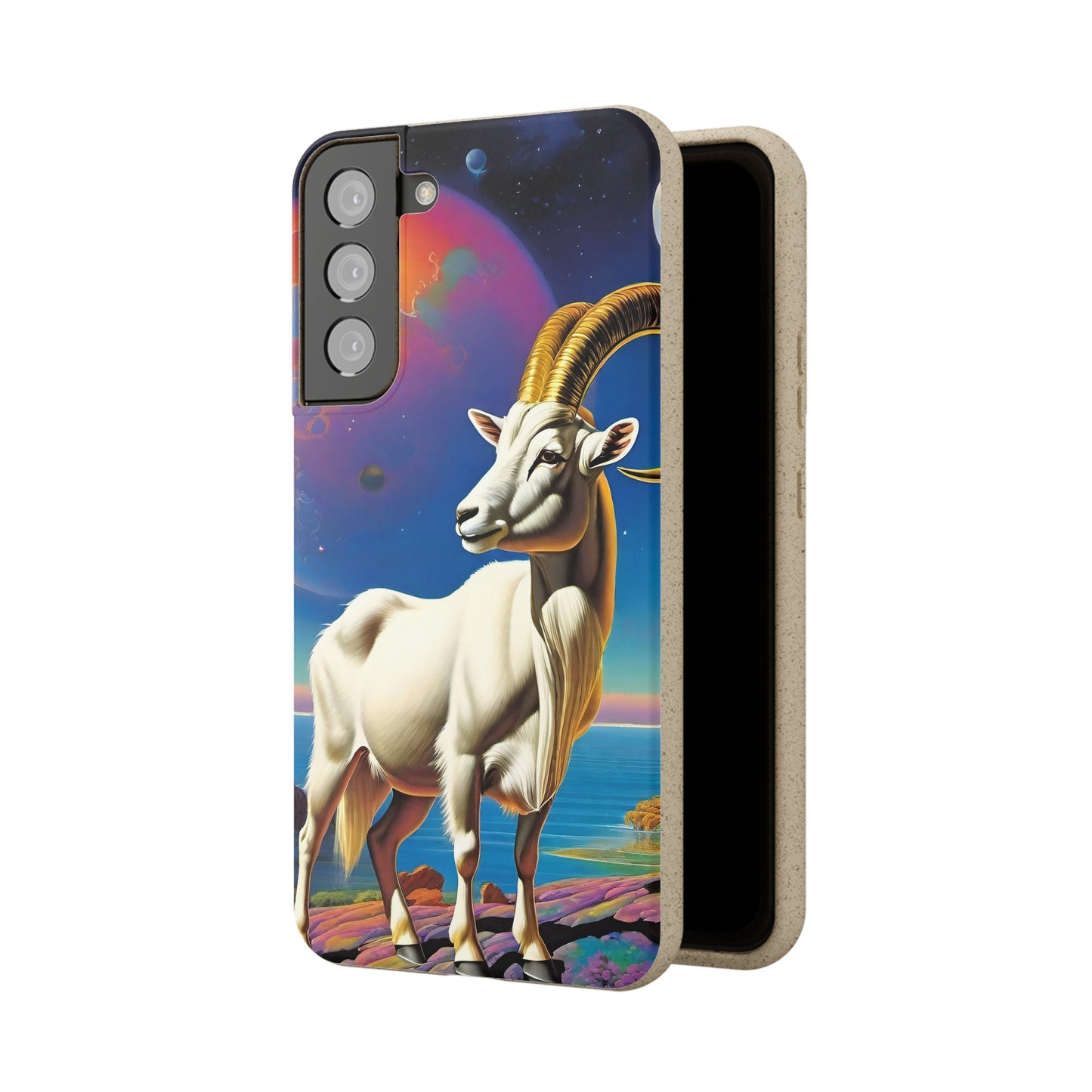 Goat of Mountain and Sea Eco Elegance Biodegradable Cases 🌱