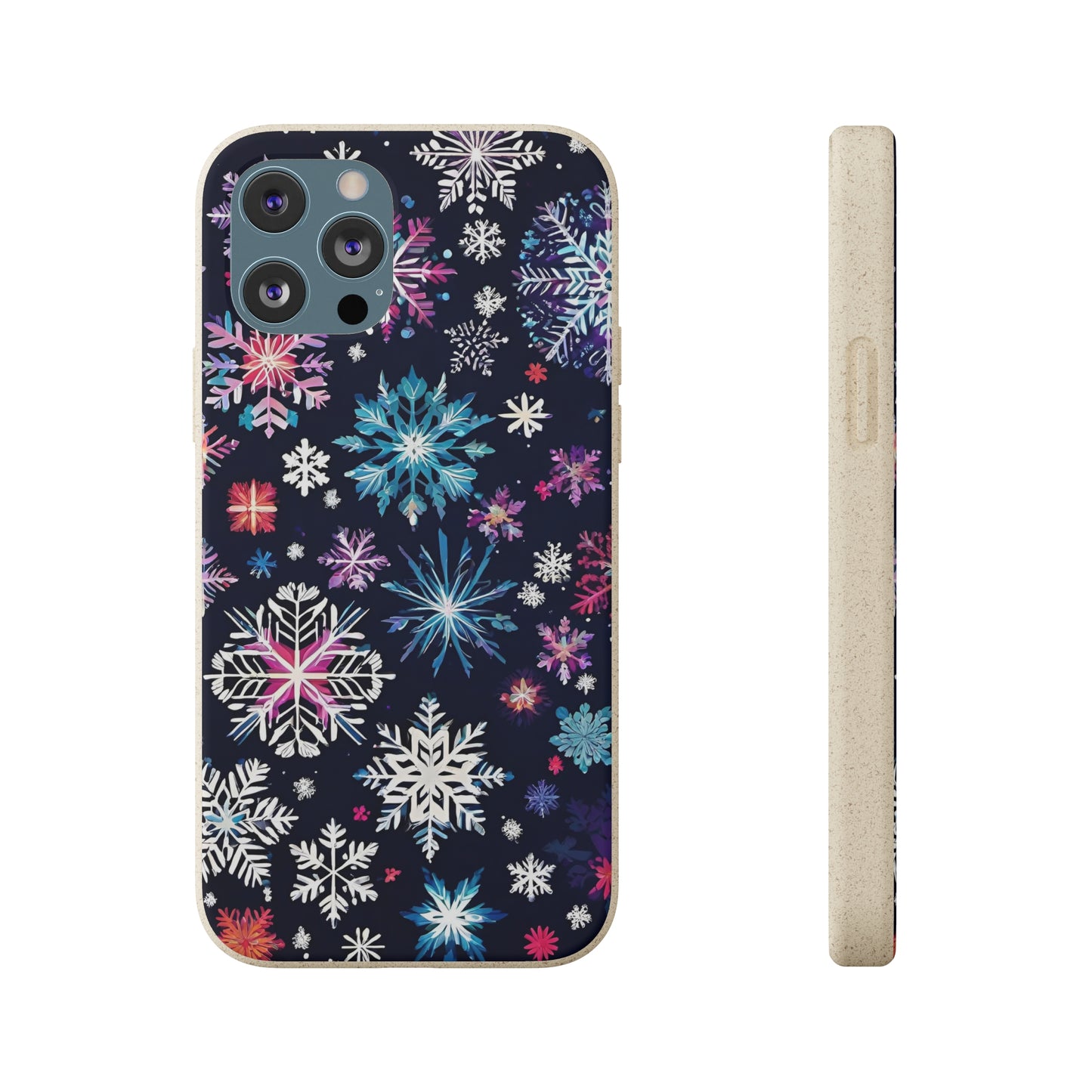 Elegant Snowflakes EcoElegance Biodegradable Cases 🌱