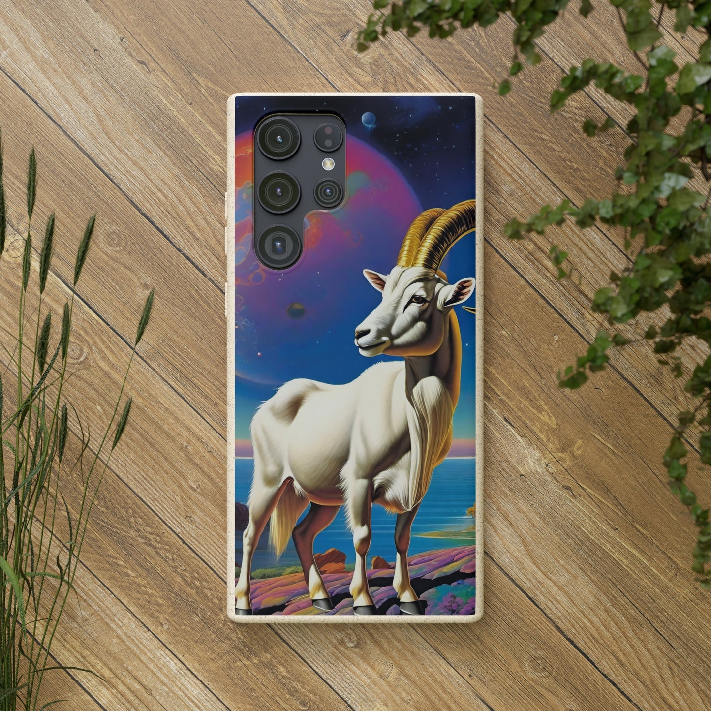 Goat of Mountain and Sea Eco Elegance Biodegradable Cases 🌱