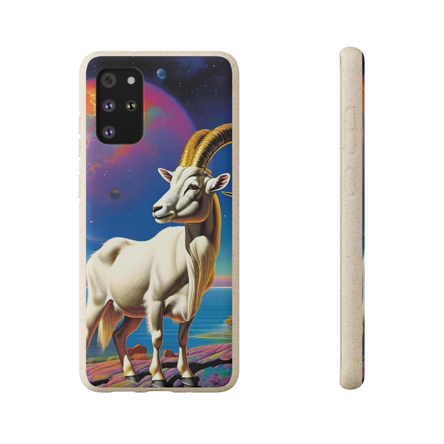 Goat of Mountain and Sea Eco Elegance Biodegradable Cases 🌱