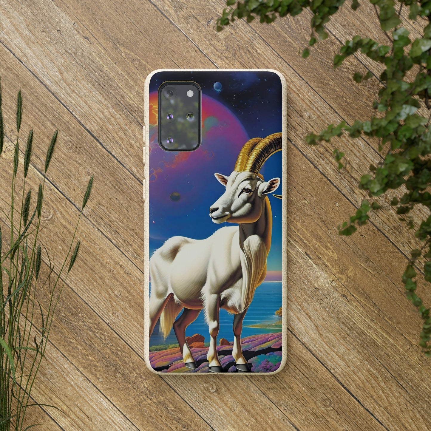 Goat of Mountain and Sea Eco Elegance Biodegradable Cases 🌱