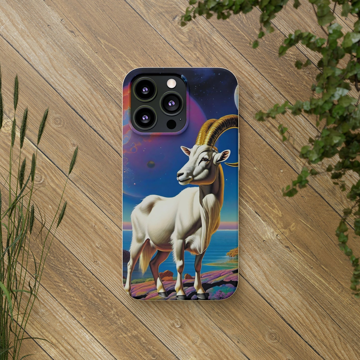 Goat of Mountain and Sea Eco Elegance Biodegradable Cases 🌱