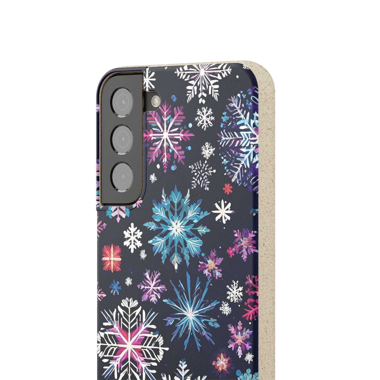 Elegant Snowflakes EcoElegance Biodegradable Cases 🌱