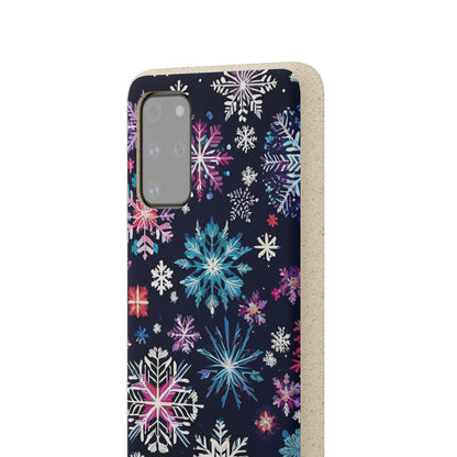 Elegant Snowflakes EcoElegance Biodegradable Cases 🌱