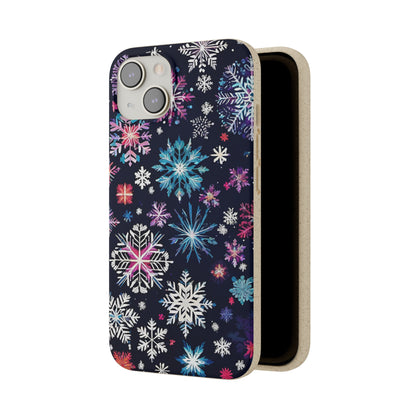 Elegant Snowflakes EcoElegance Biodegradable Cases 🌱