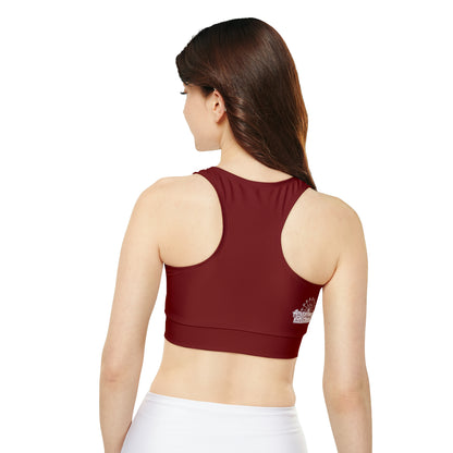 Maroon Crewneck Sports Bra 🇺🇸