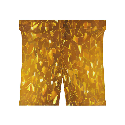 Golden Mirrors Biker Shorts