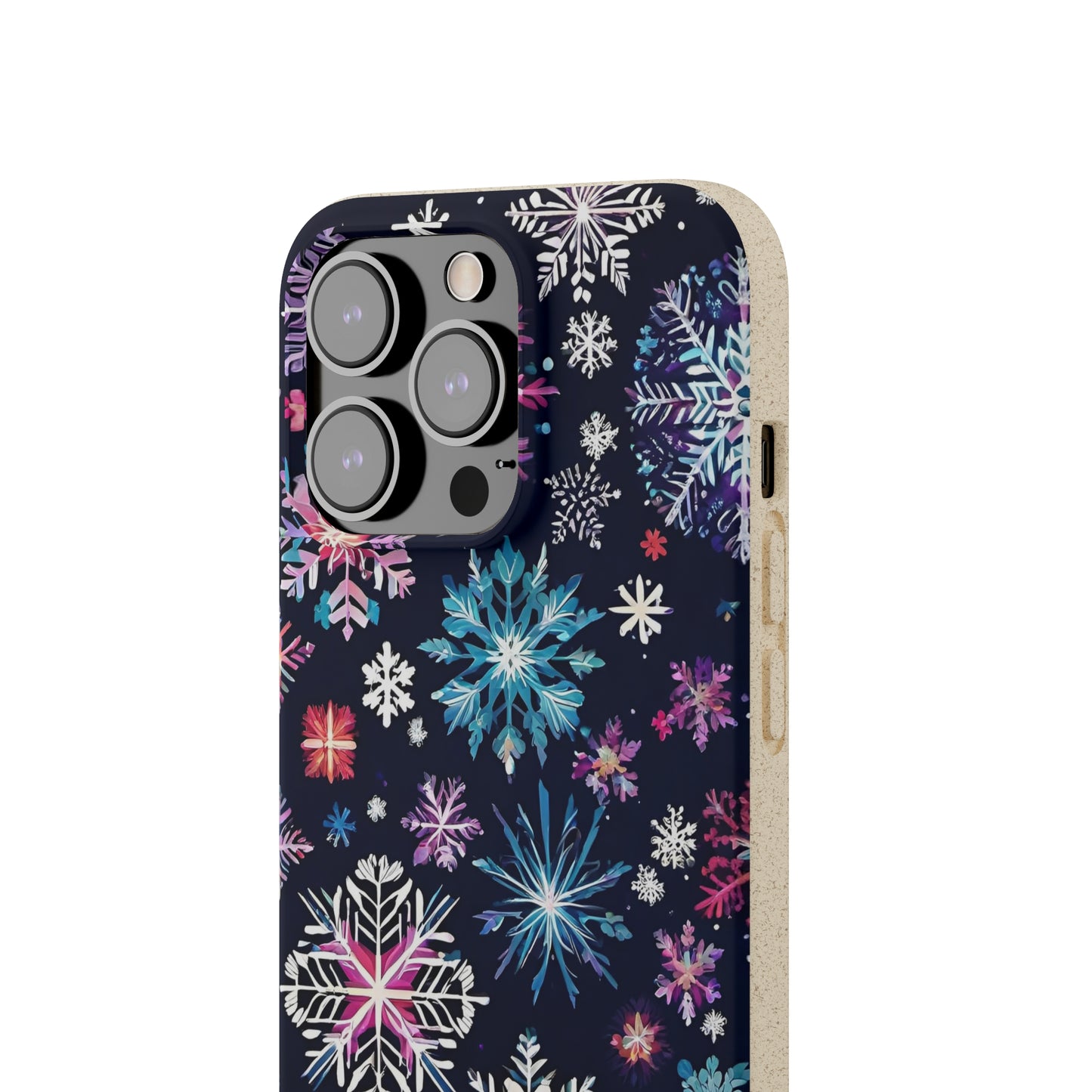 Elegant Snowflakes EcoElegance Biodegradable Cases 🌱