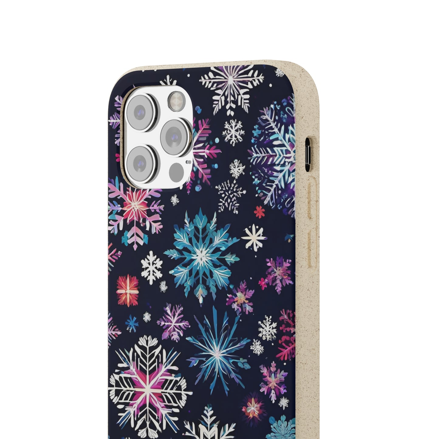 Elegant Snowflakes EcoElegance Biodegradable Cases 🌱