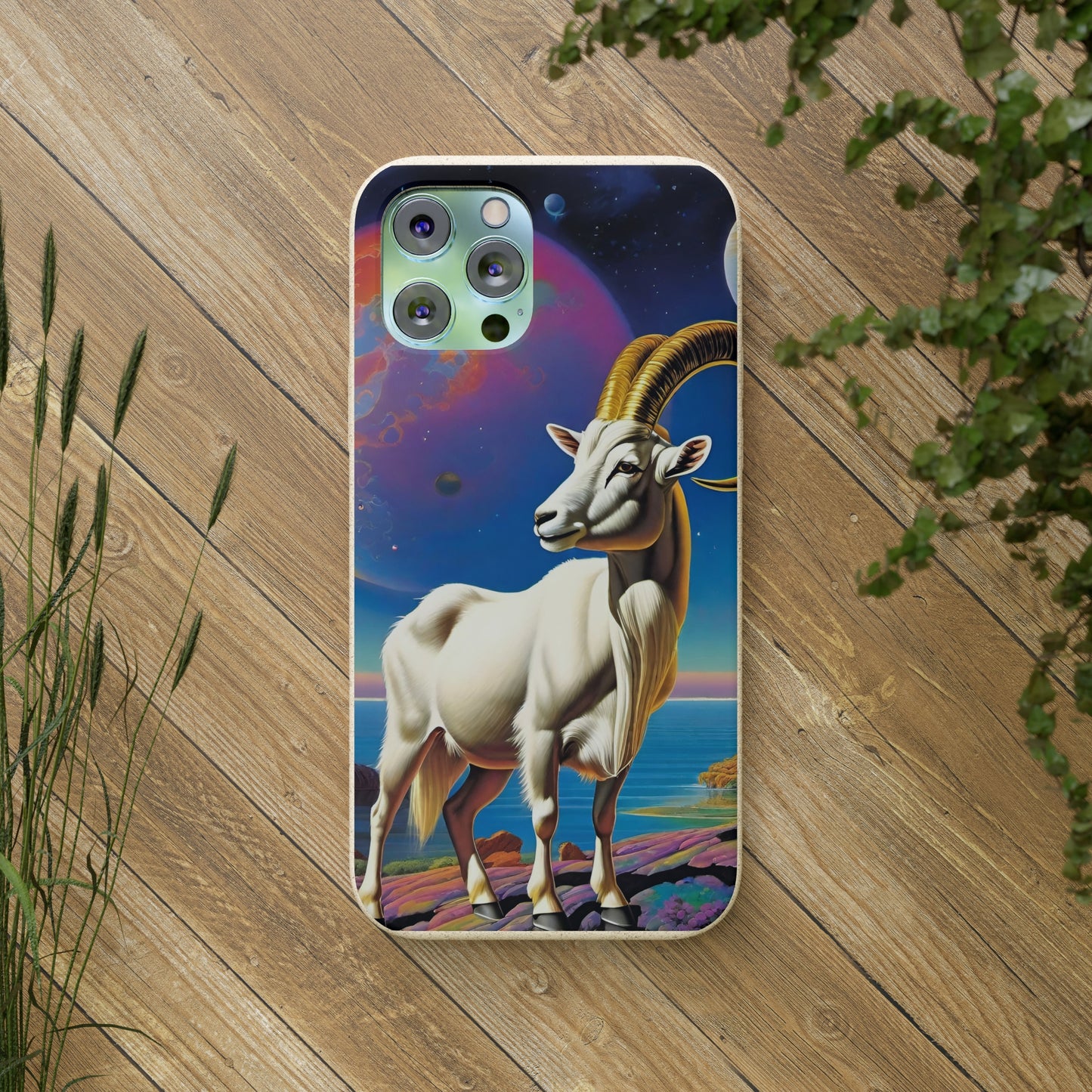 Goat of Mountain and Sea Eco Elegance Biodegradable Cases 🌱