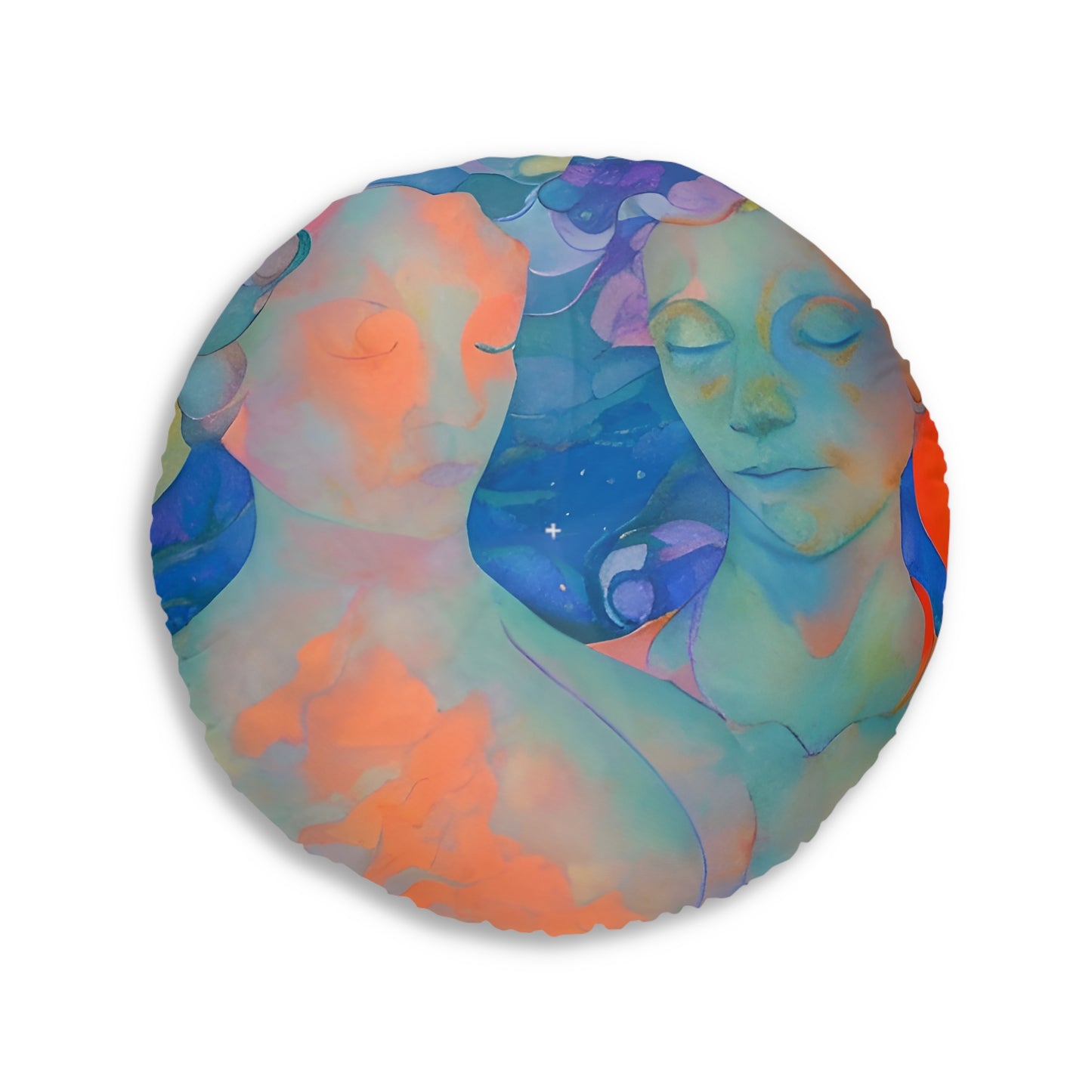 Neptunian Dreams Palette Plush Round Floor Pillow