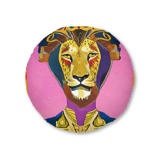 Leo the Lion Palette Plush Round Floor Pillow