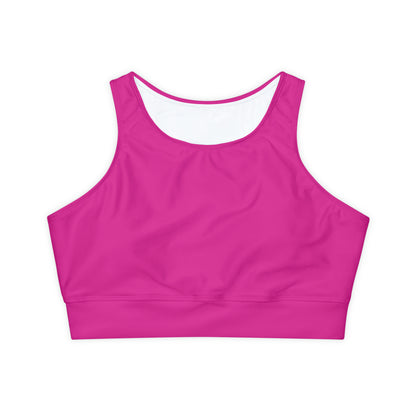 Hot Pink Crewneck Sports Bra 🇺🇸