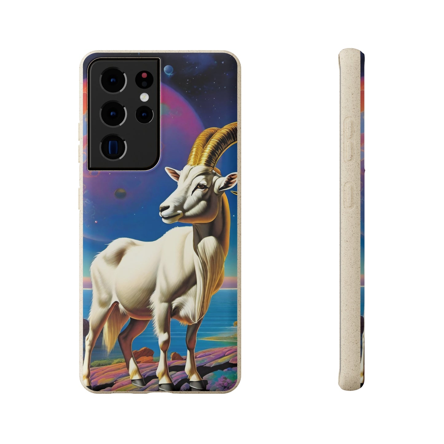 Goat of Mountain and Sea Eco Elegance Biodegradable Cases 🌱