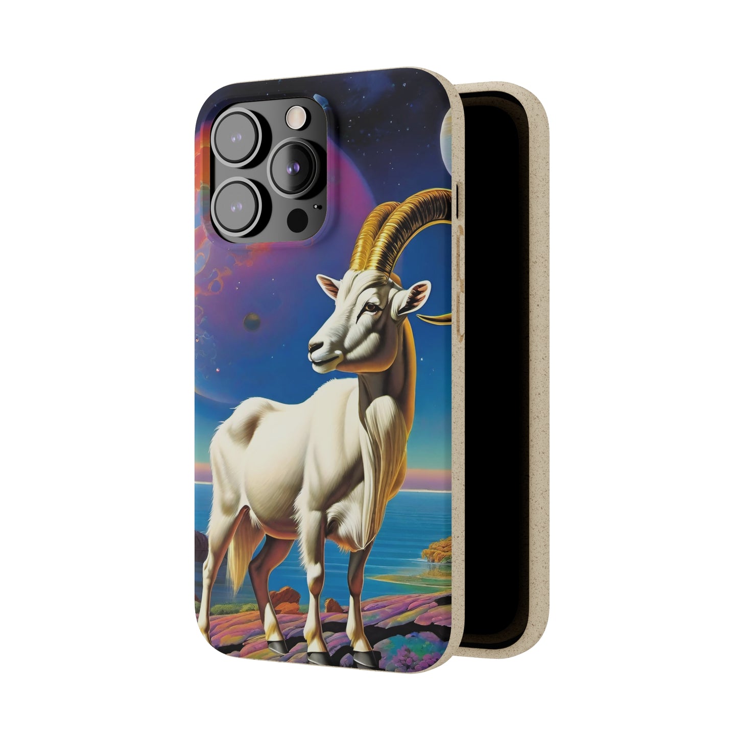 Goat of Mountain and Sea Eco Elegance Biodegradable Cases 🌱