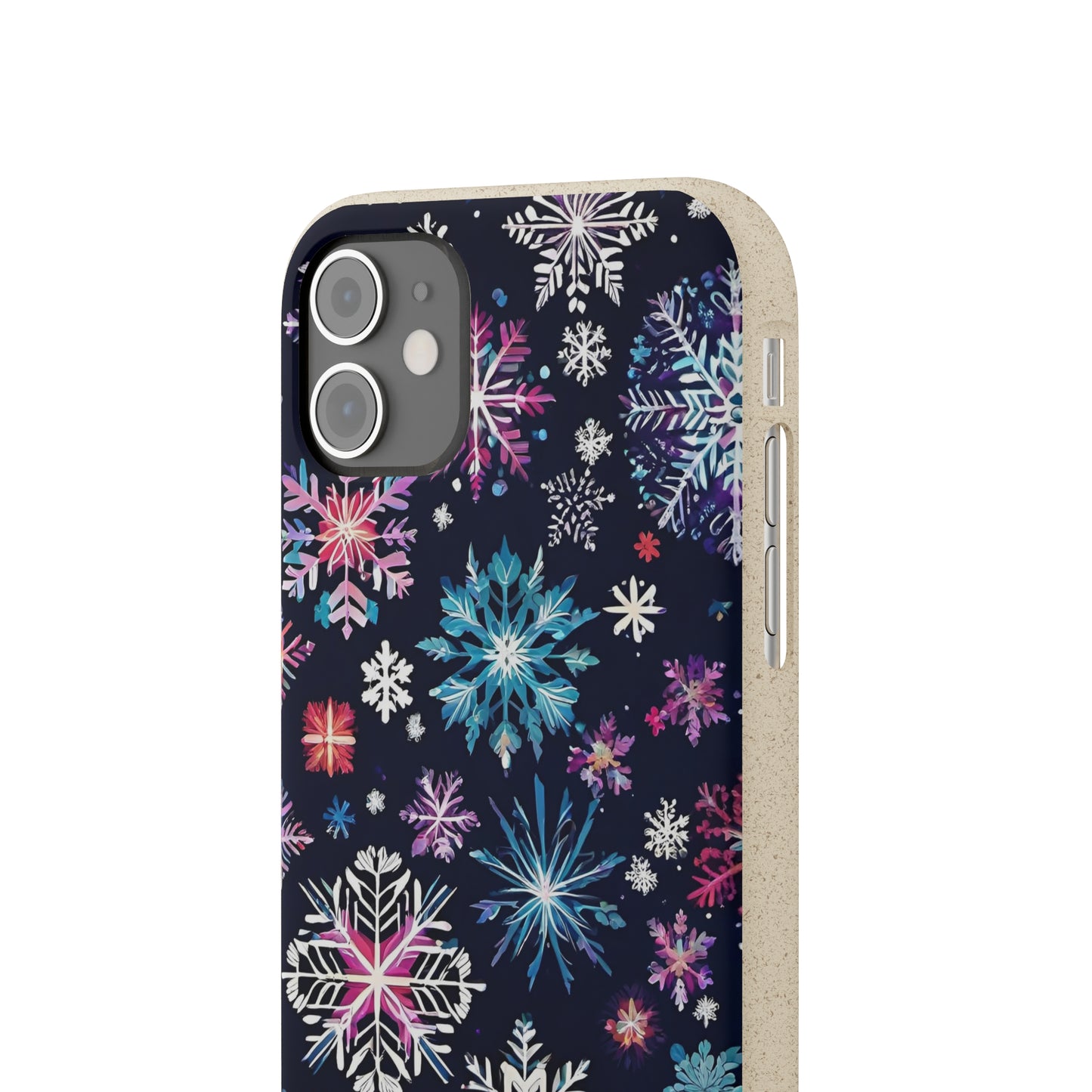 Elegant Snowflakes EcoElegance Biodegradable Cases 🌱