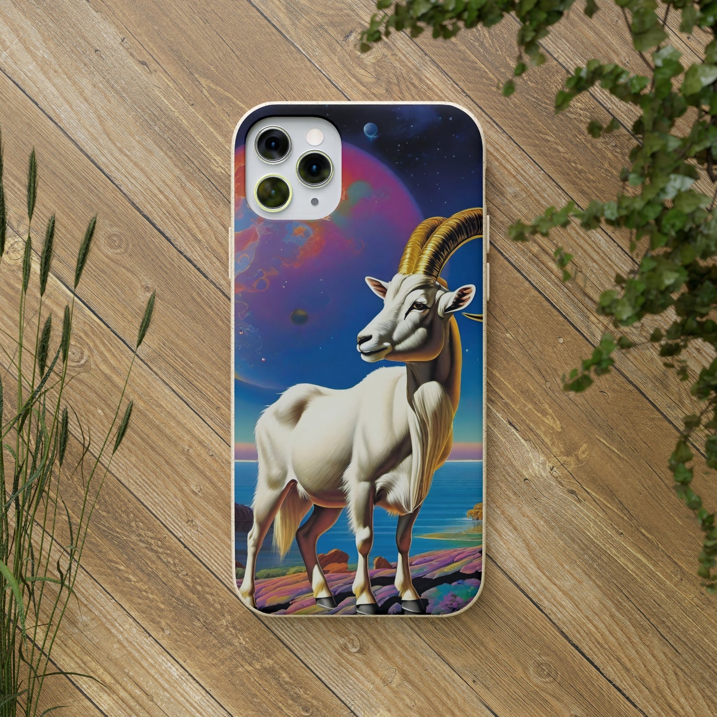 Goat of Mountain and Sea Eco Elegance Biodegradable Cases 🌱