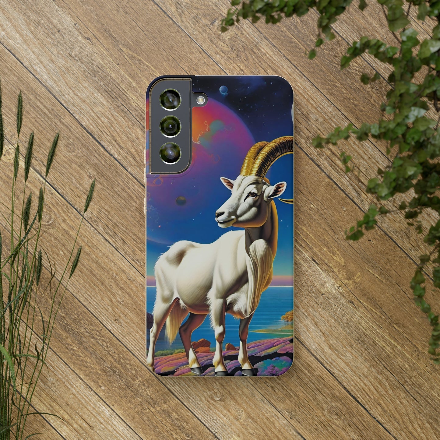 Goat of Mountain and Sea Eco Elegance Biodegradable Cases 🌱