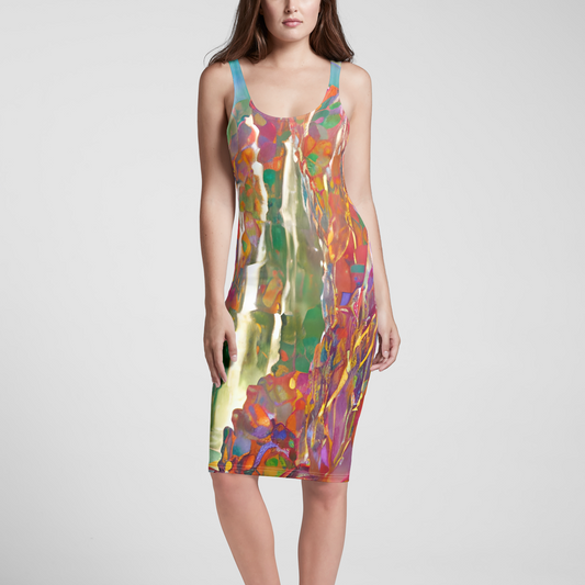 Cosmic Waterfull Bodycon Dress