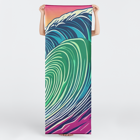 Color Wave Yoga Mat Towel 🇺🇸