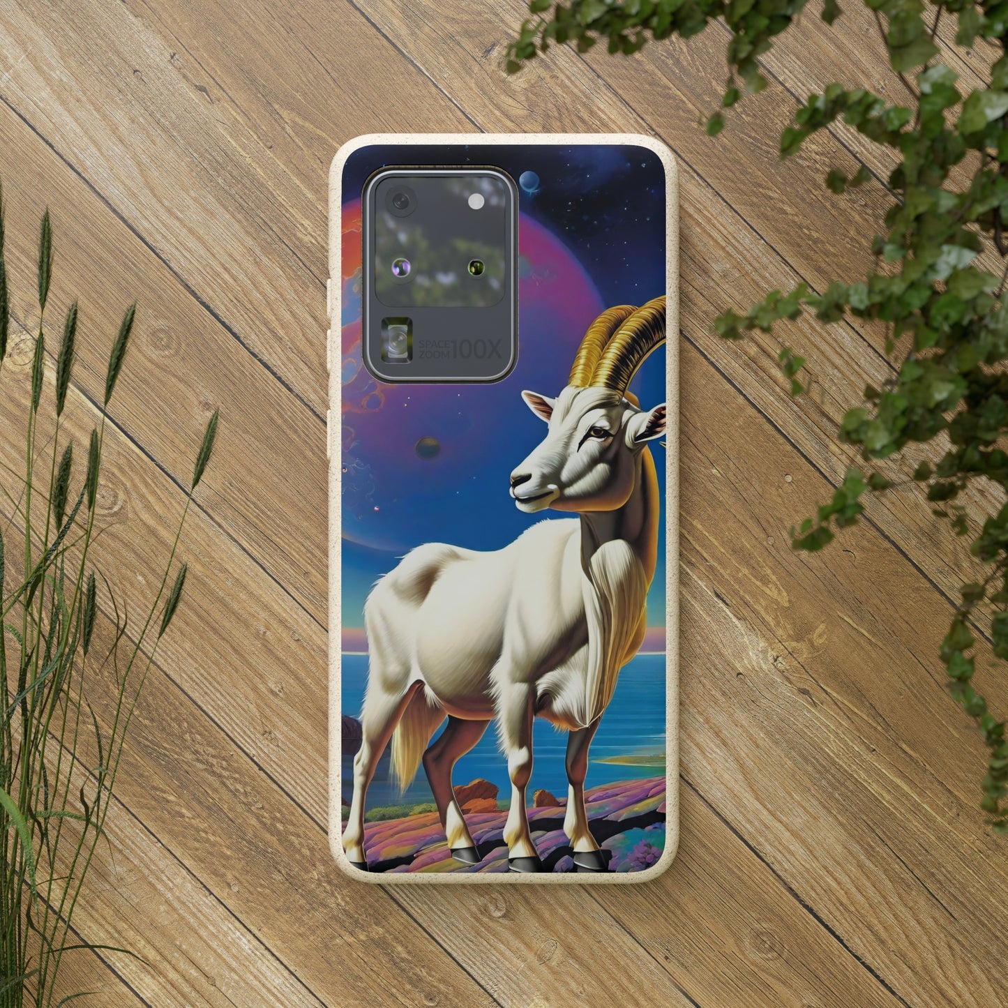 Goat of Mountain and Sea Eco Elegance Biodegradable Cases 🌱