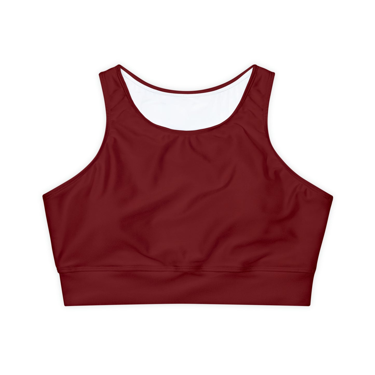 Maroon Crewneck Sports Bra 🇺🇸