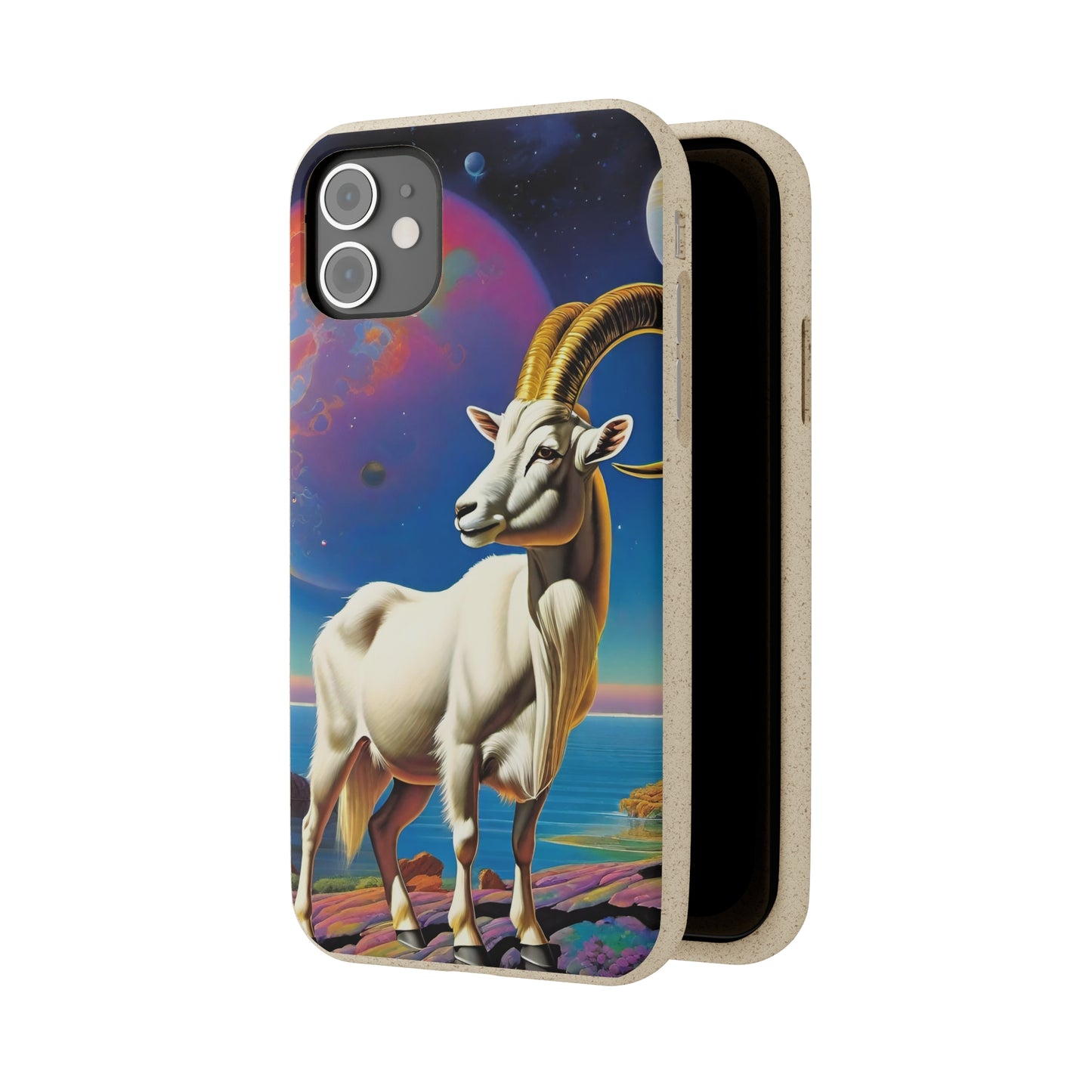 Goat of Mountain and Sea Eco Elegance Biodegradable Cases 🌱