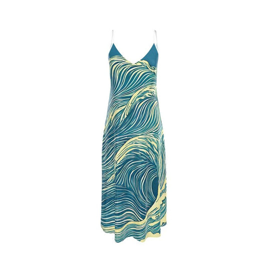 Water Waves Slip Dress 🏕✅