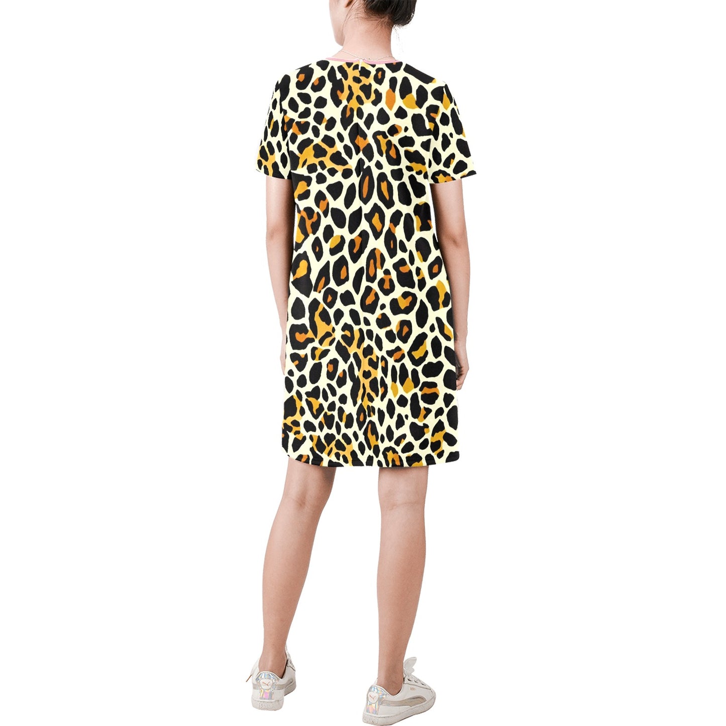 La Leopard A-Line Mini Dress