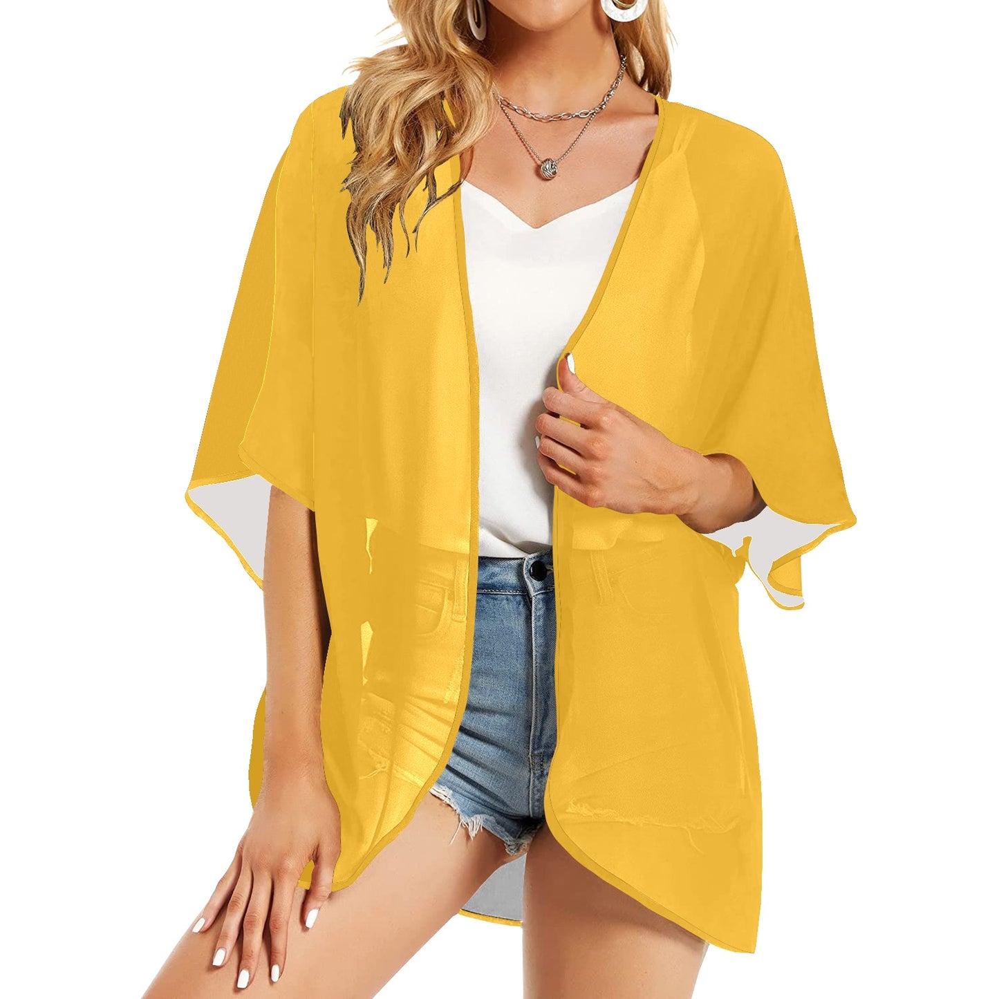 Solid Colors Chiffon Cardigan