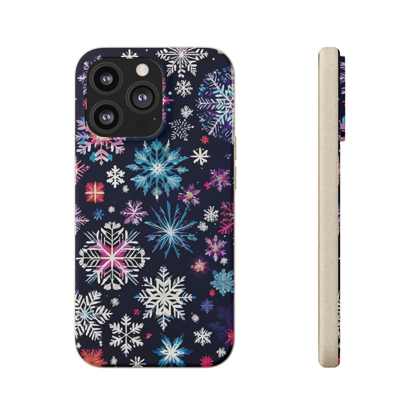 Elegant Snowflakes EcoElegance Biodegradable Cases 🌱