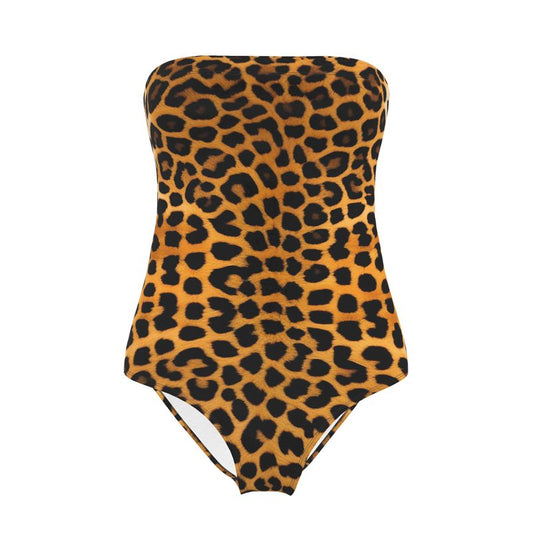 Lady Miss Leopard Strapless Swimsuit✅