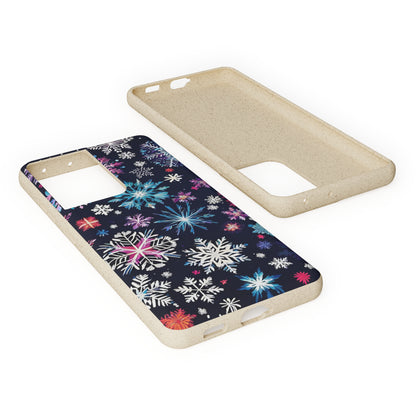 Elegant Snowflakes EcoElegance Biodegradable Cases 🌱