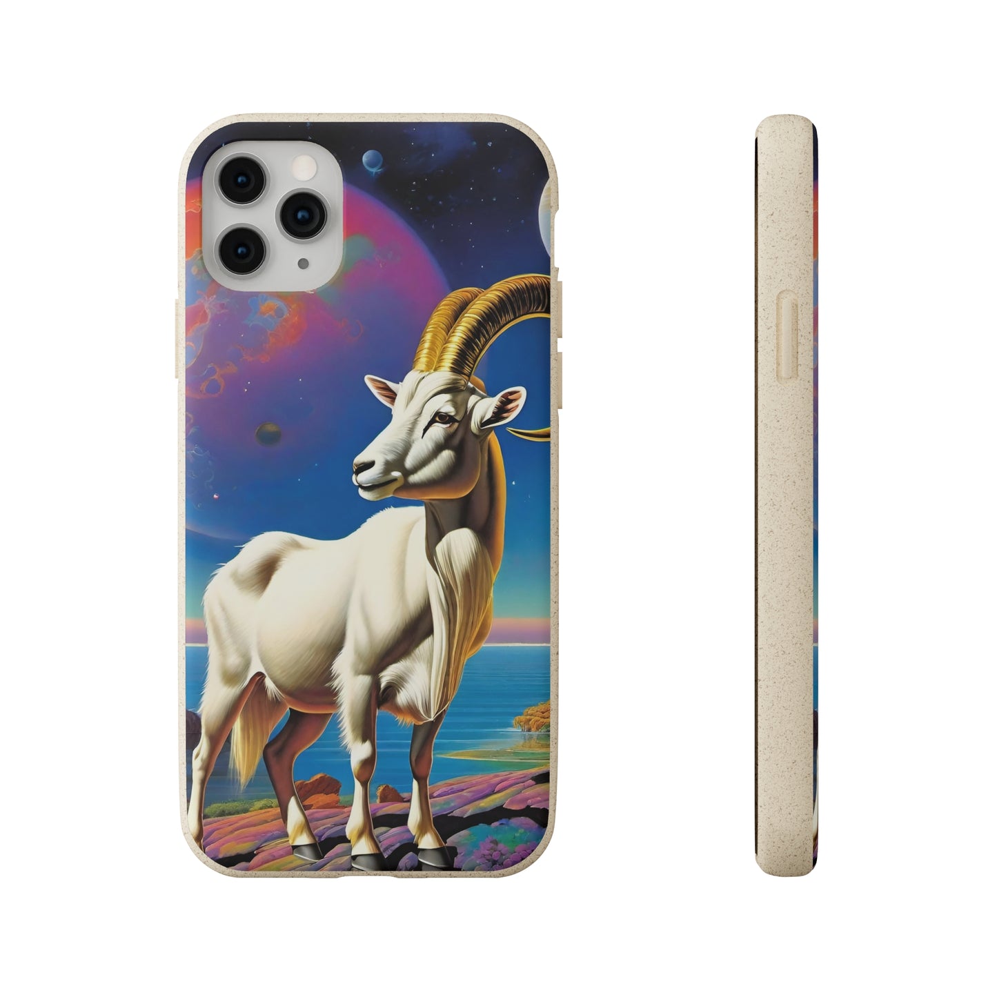 Goat of Mountain and Sea Eco Elegance Biodegradable Cases 🌱