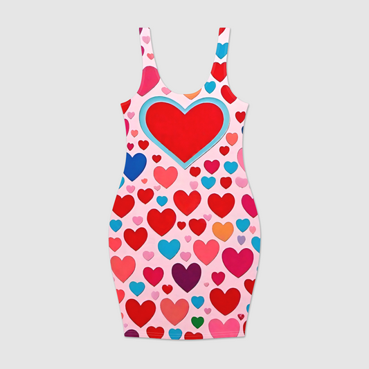 Heart of Hearts Bodycon Dress 🇺🇸