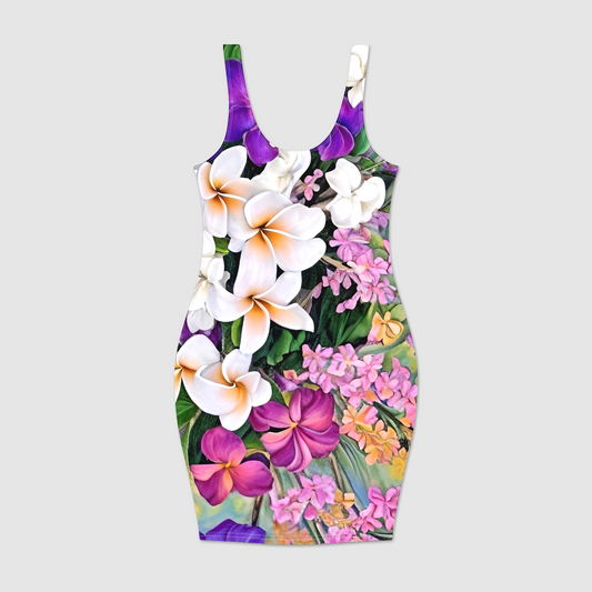 Spring  Bouquet Bodycon Dress