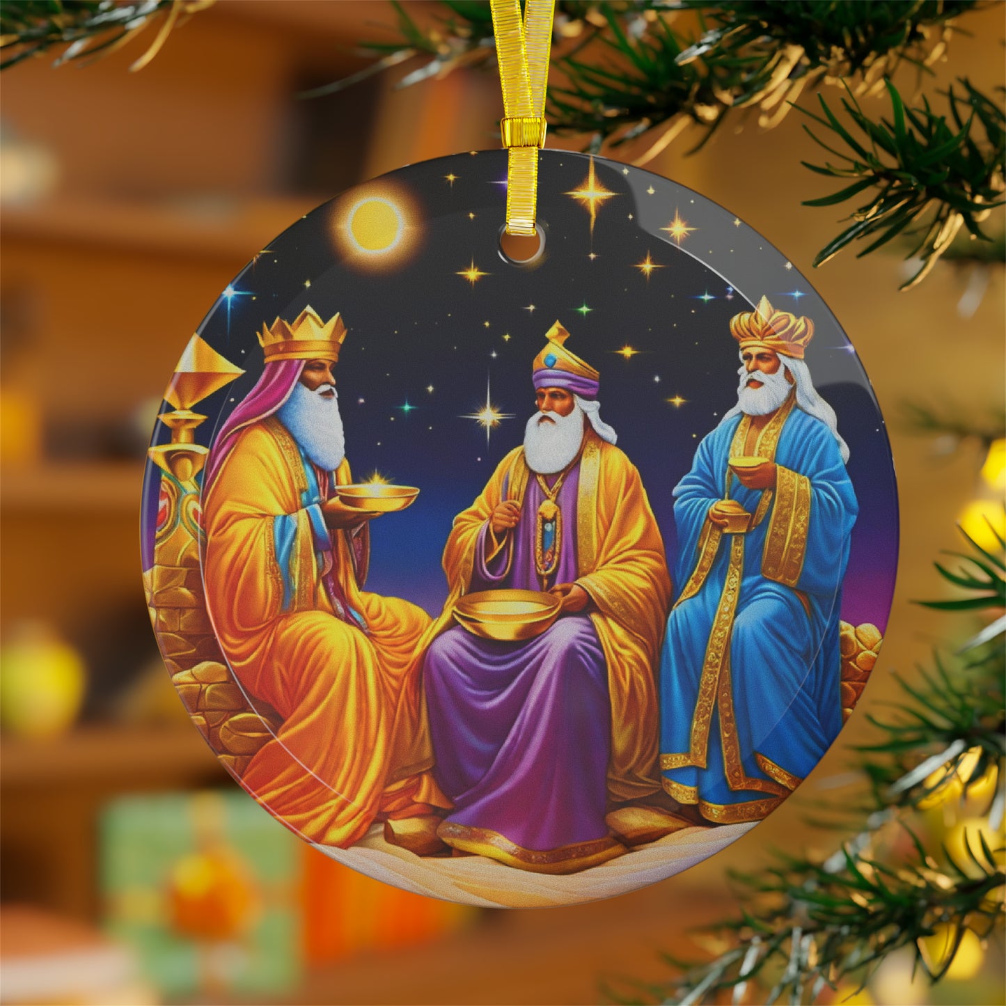 Three Kings Glass Ornaments