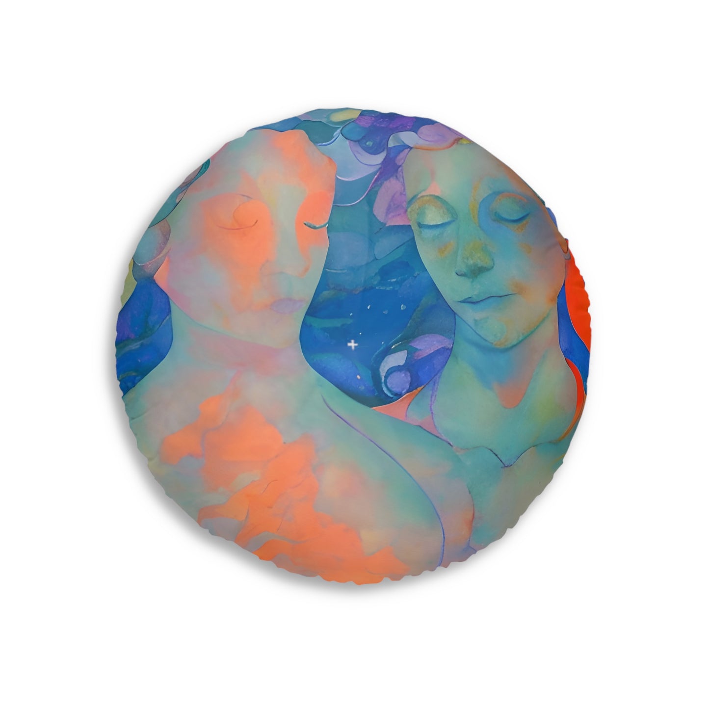 Neptunian Dreams Palette Plush Round Floor Pillow