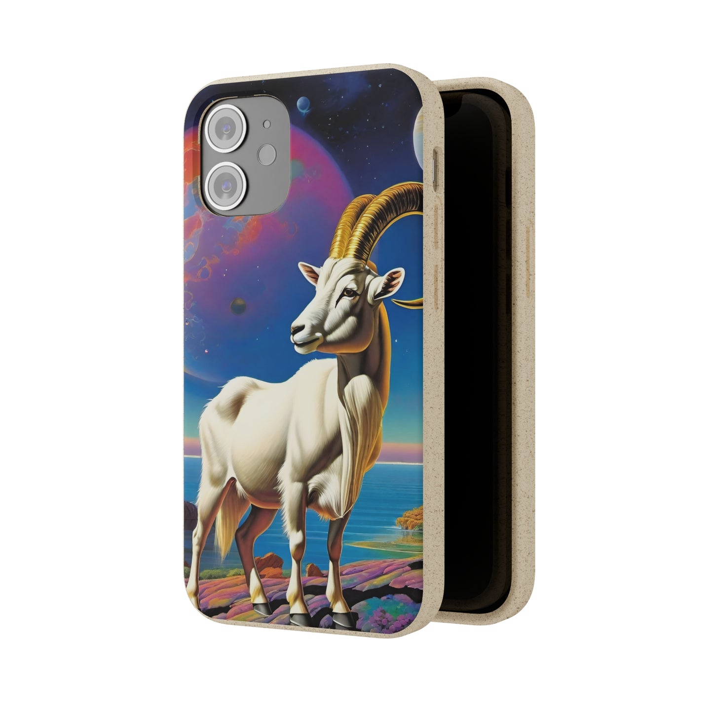 Goat of Mountain and Sea Eco Elegance Biodegradable Cases 🌱