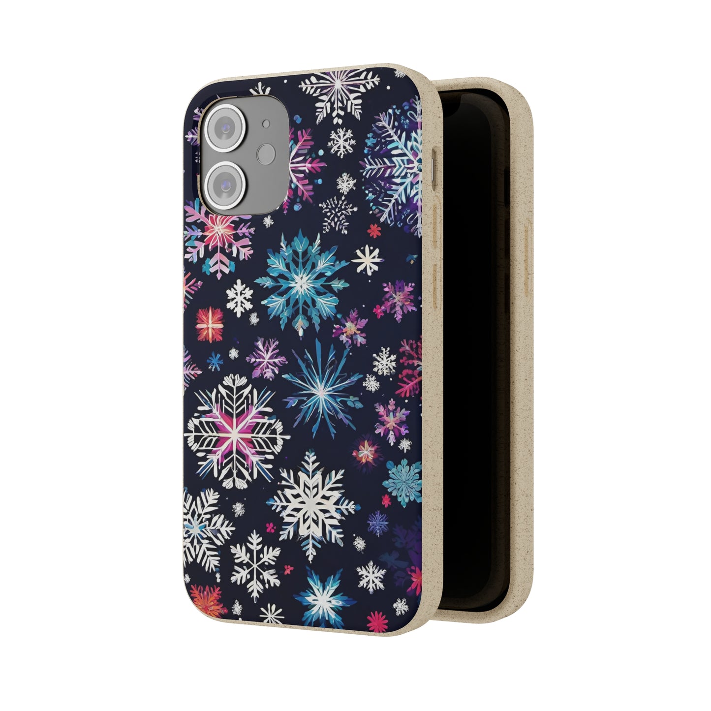 Elegant Snowflakes EcoElegance Biodegradable Cases 🌱