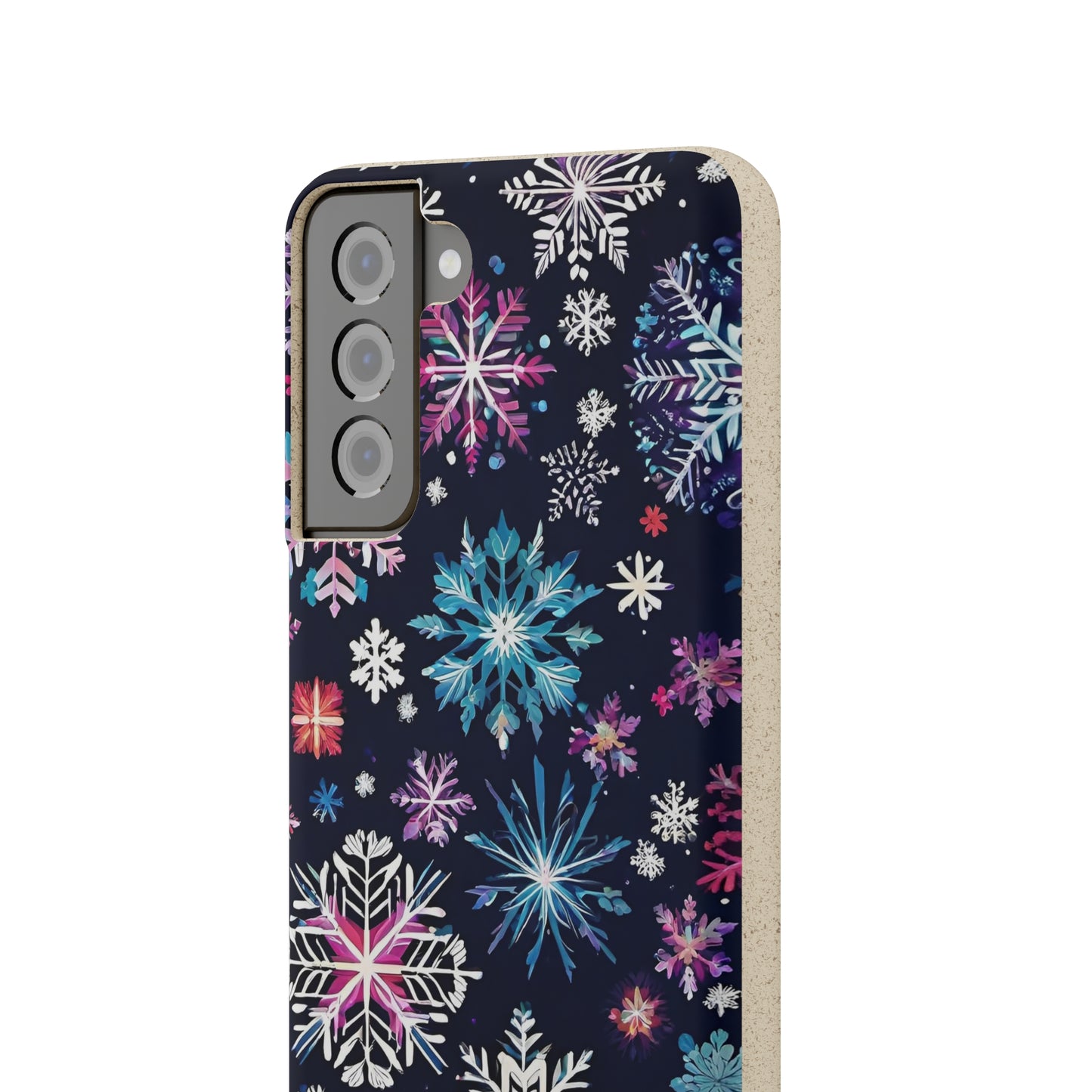 Elegant Snowflakes EcoElegance Biodegradable Cases 🌱