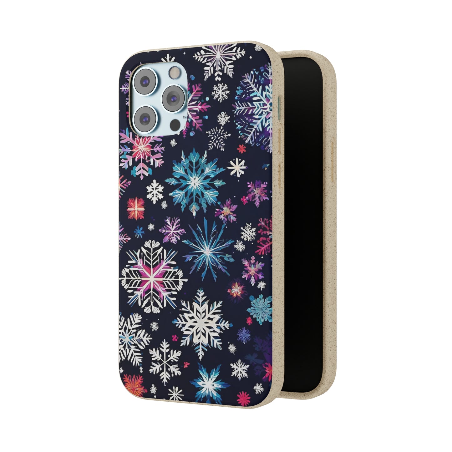 Elegant Snowflakes EcoElegance Biodegradable Cases 🌱