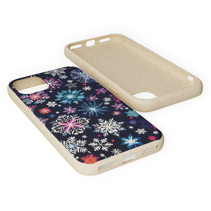 Elegant Snowflakes EcoElegance Biodegradable Cases 🌱